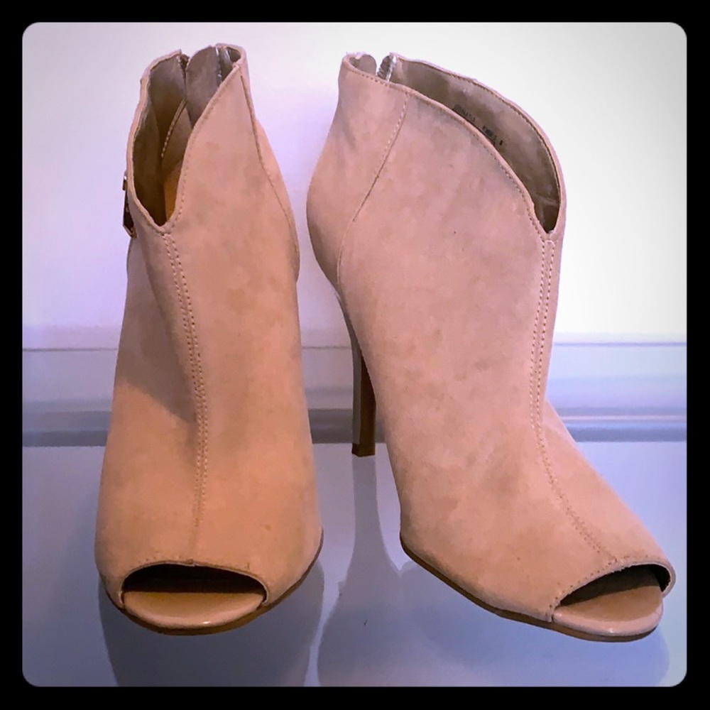 Guess peep toe ankle boots